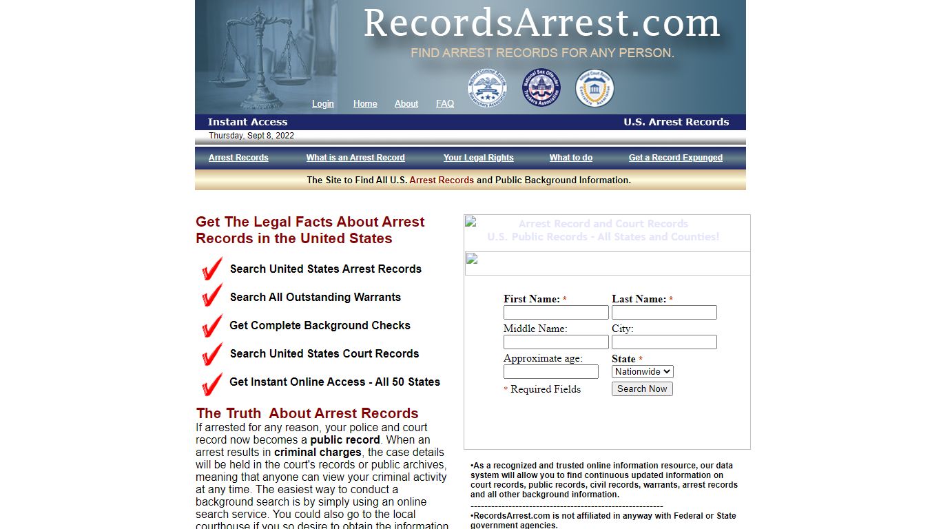 ARREST RECORDS | RECORDSARREST.COM